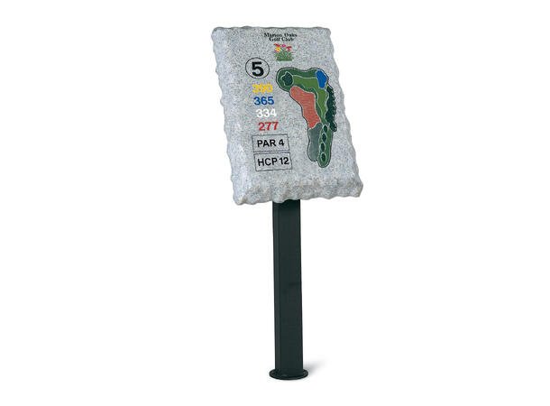 Tee Sign with Logo and Graphics-Gray Granite SG65200
